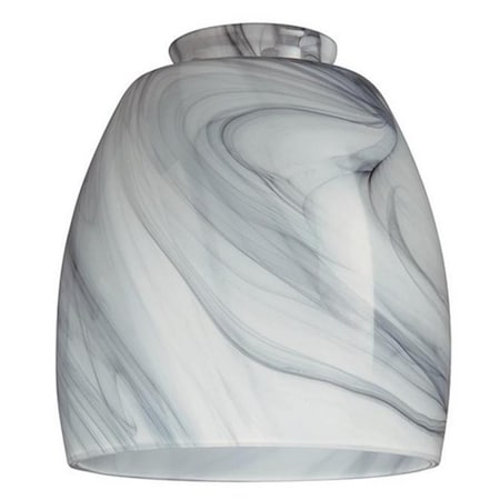 Brightbomb 2.25 in. Handblown Charcoal Swirl Glass Shade BR2689937